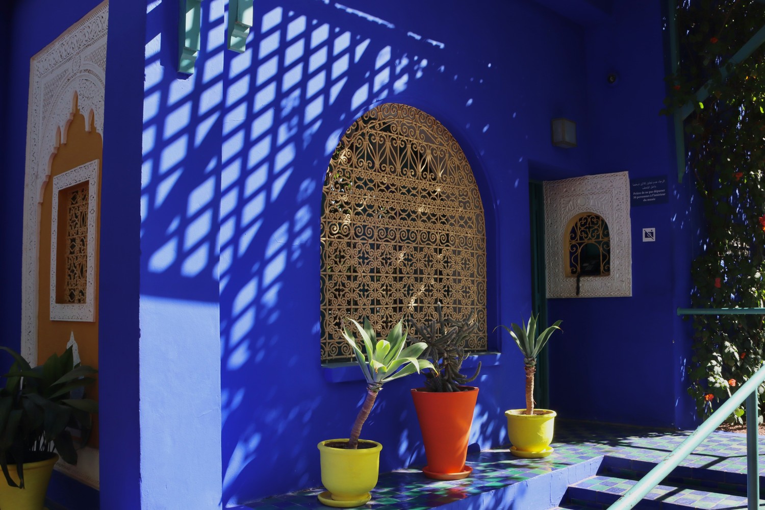 Le jardin Majorelle et son bleu iconique.